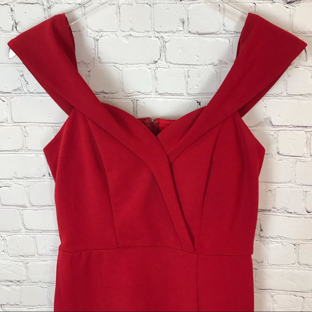 Sexy Cherry Red Off the Shoulder Dress SZ Large